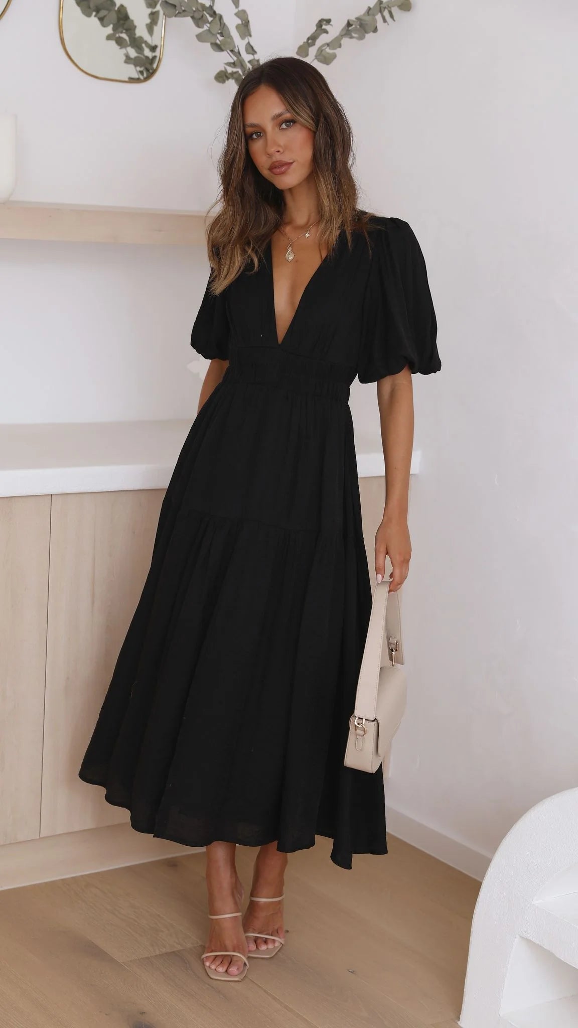 Erin Midi Dress - Black
