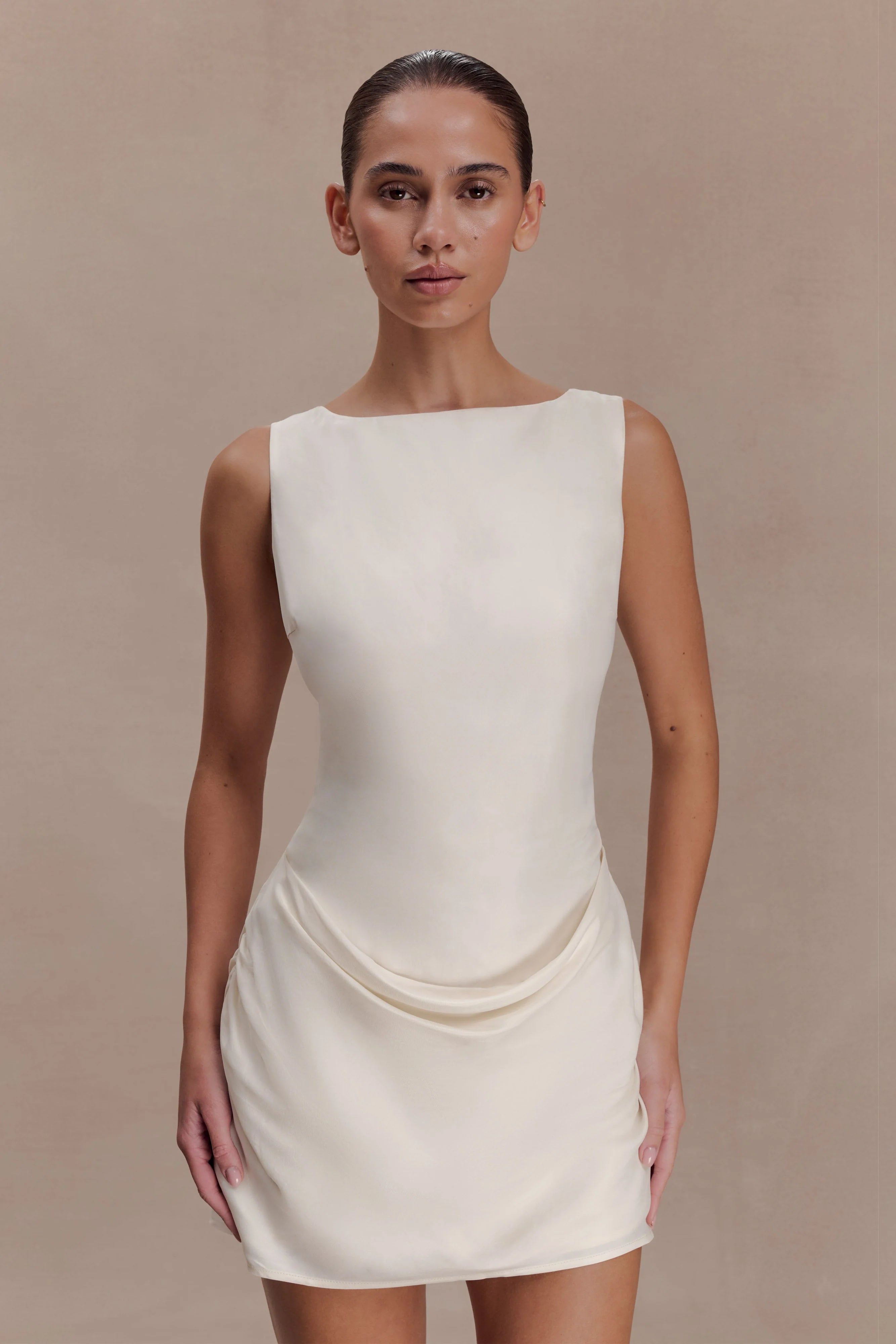 Bexley Draped Mini Dress - Ivory